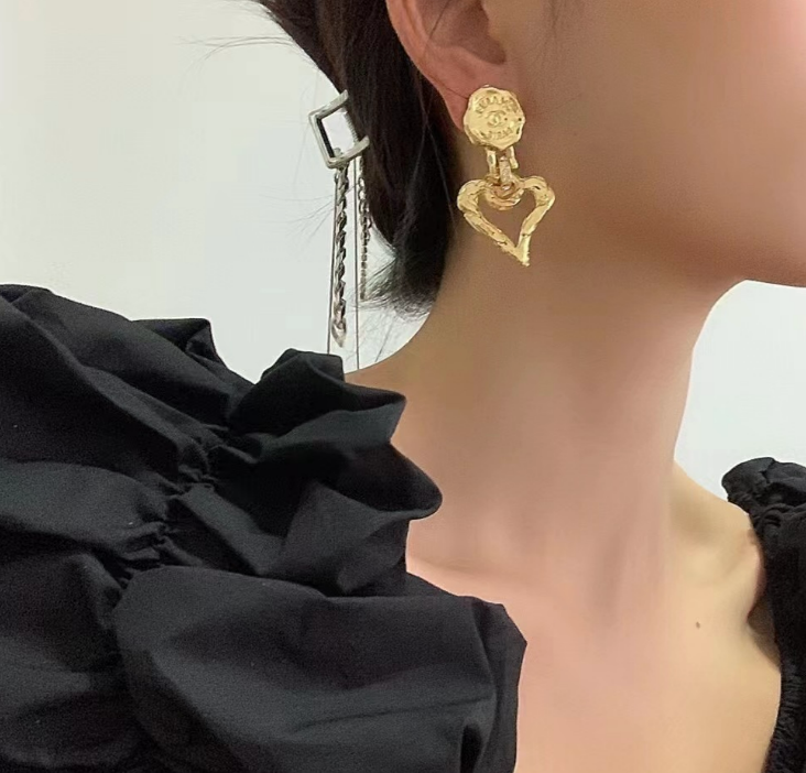 Heart Melt Drop Statement Earring