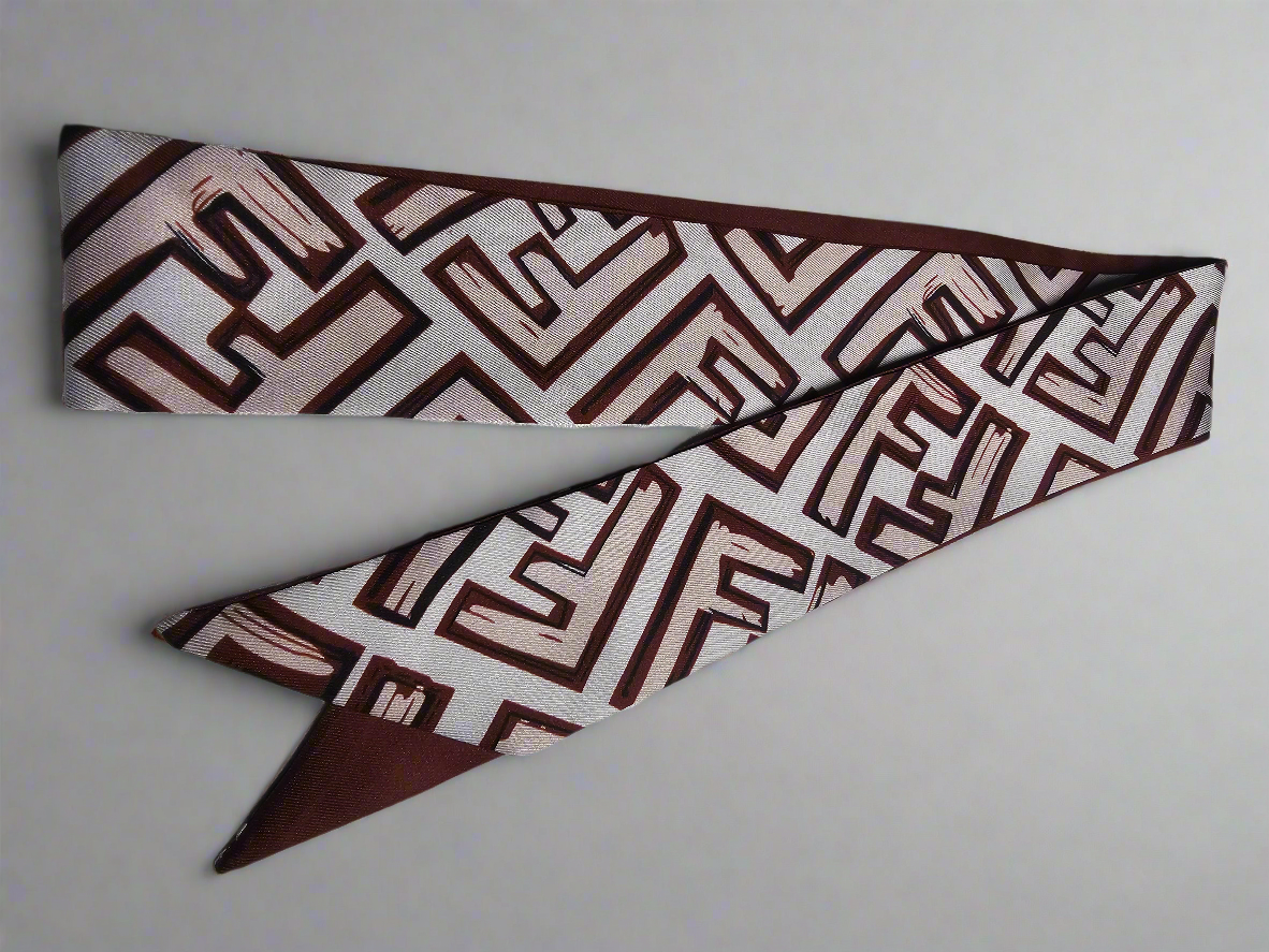 Graffiti F-Scarf - White/Brown