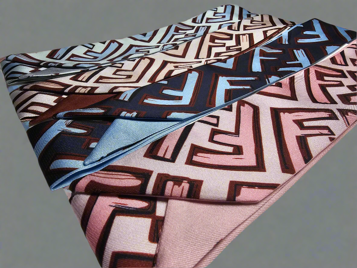 Graffiti F-Scarf - Light Blue/Blue