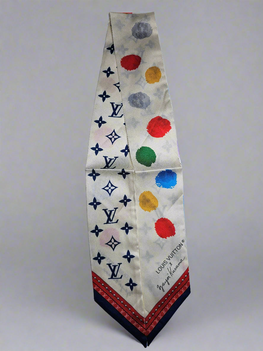 Polka Dottie Scarf - White Multi (Reversible)