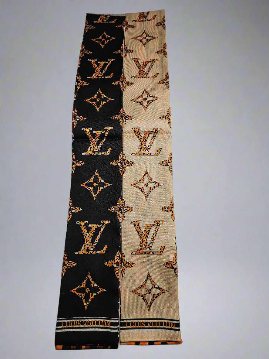 On A Safari Scarf - Orange/Cream