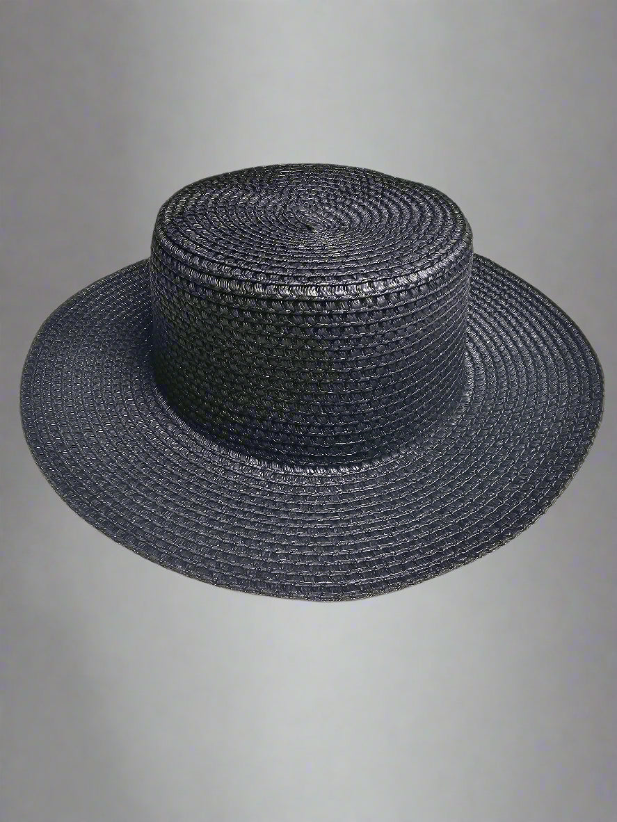 C-Band Straw Hat - Black