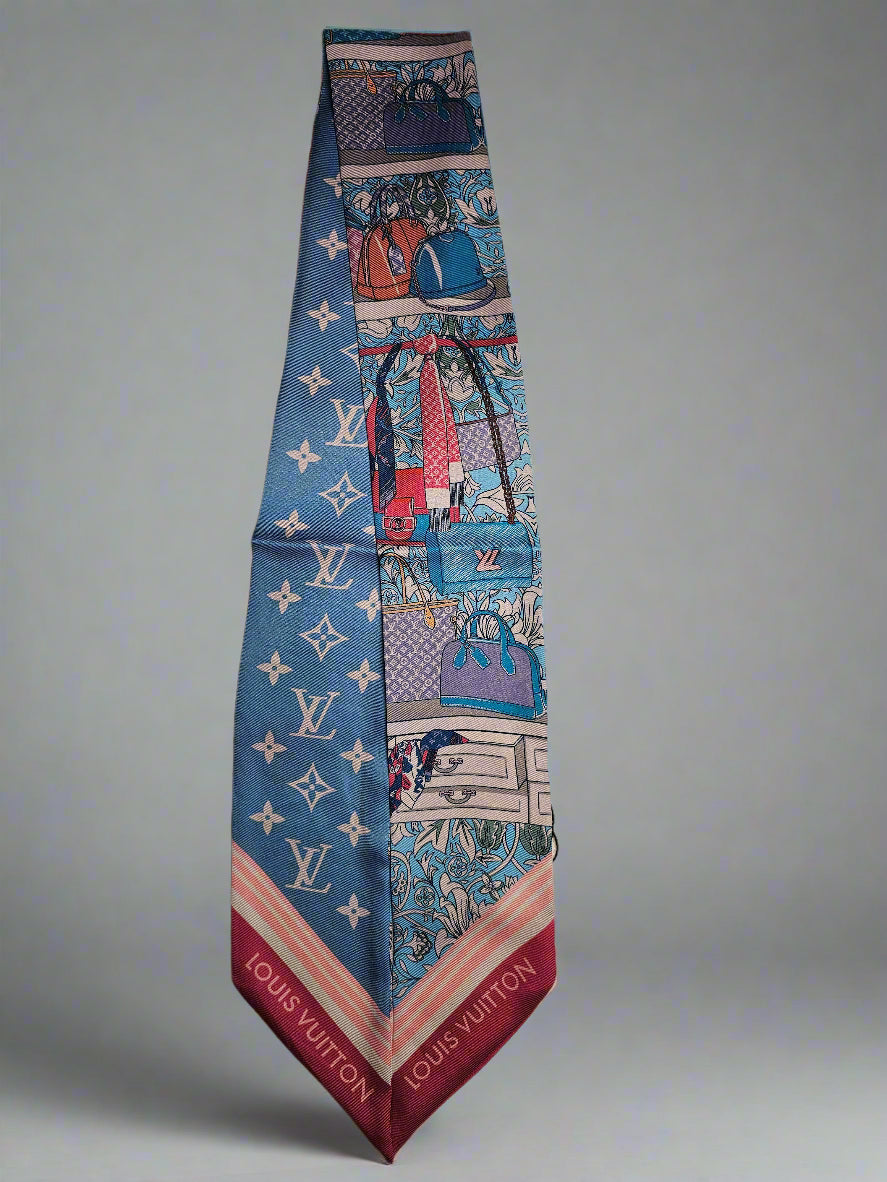 Handbags Scarf - Blue/Pink Multi (Reversible)