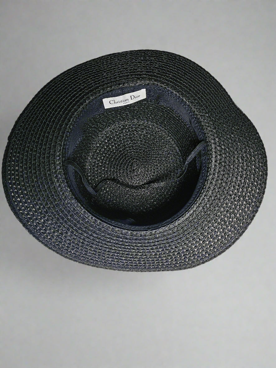 C-Band Straw Hat - Black