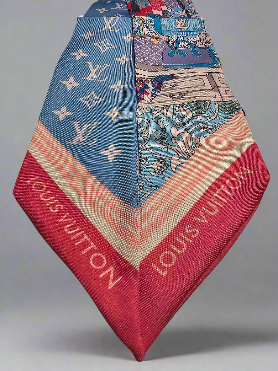 Handbags Scarf - Blue/Pink Multi (Reversible)