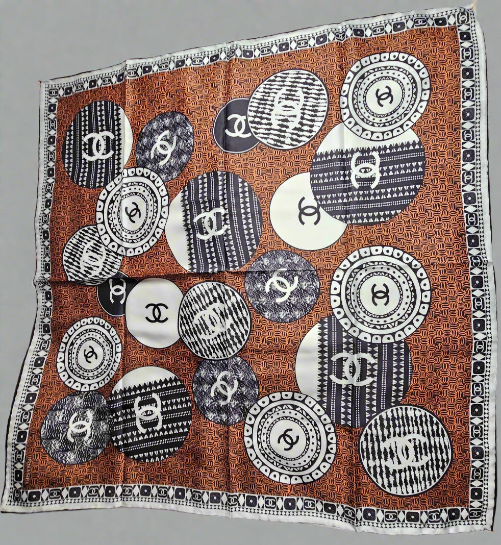 Full Moon's Scarf (X Large) - Brown / Black Multi