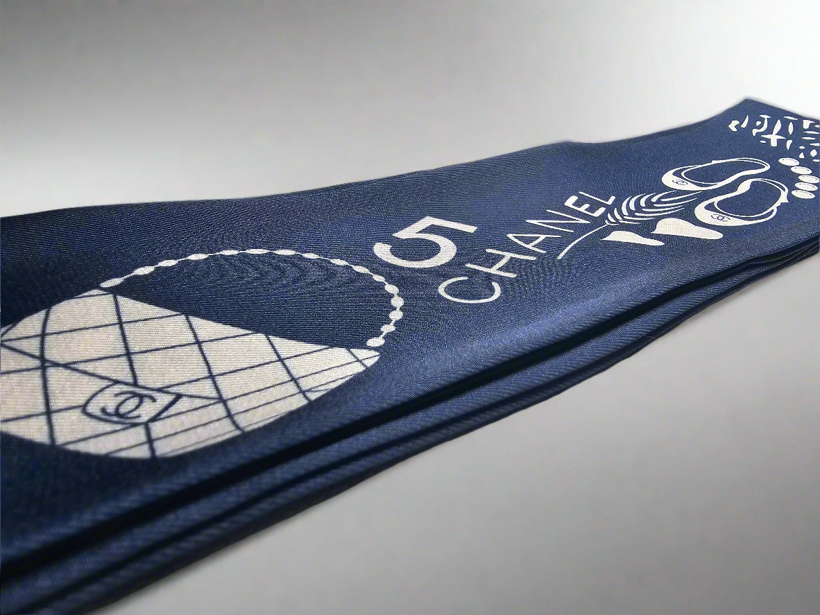 Navy Charms Scarf - Navy Blue