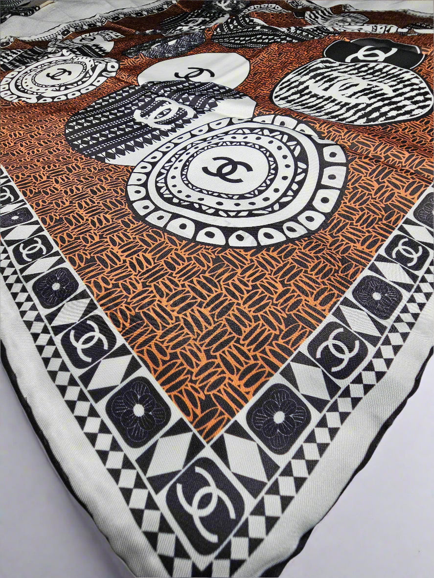 Full Moon's Scarf (X Large) - Brown / Black Multi