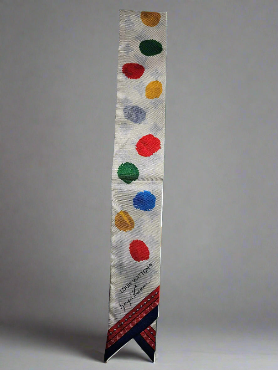 Polka Dottie Scarf - White Multi (Reversible)