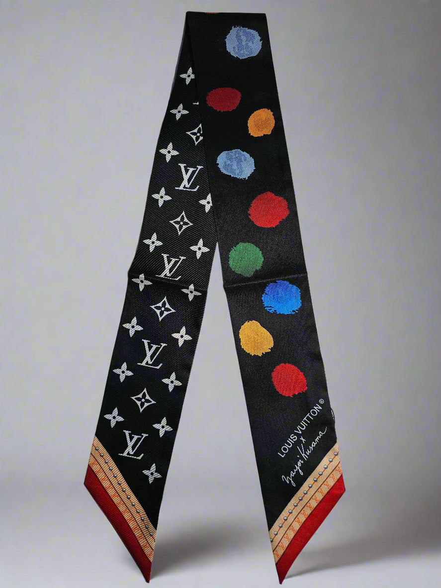 Polka Dottie Scarf - Black Multi (Reversible)