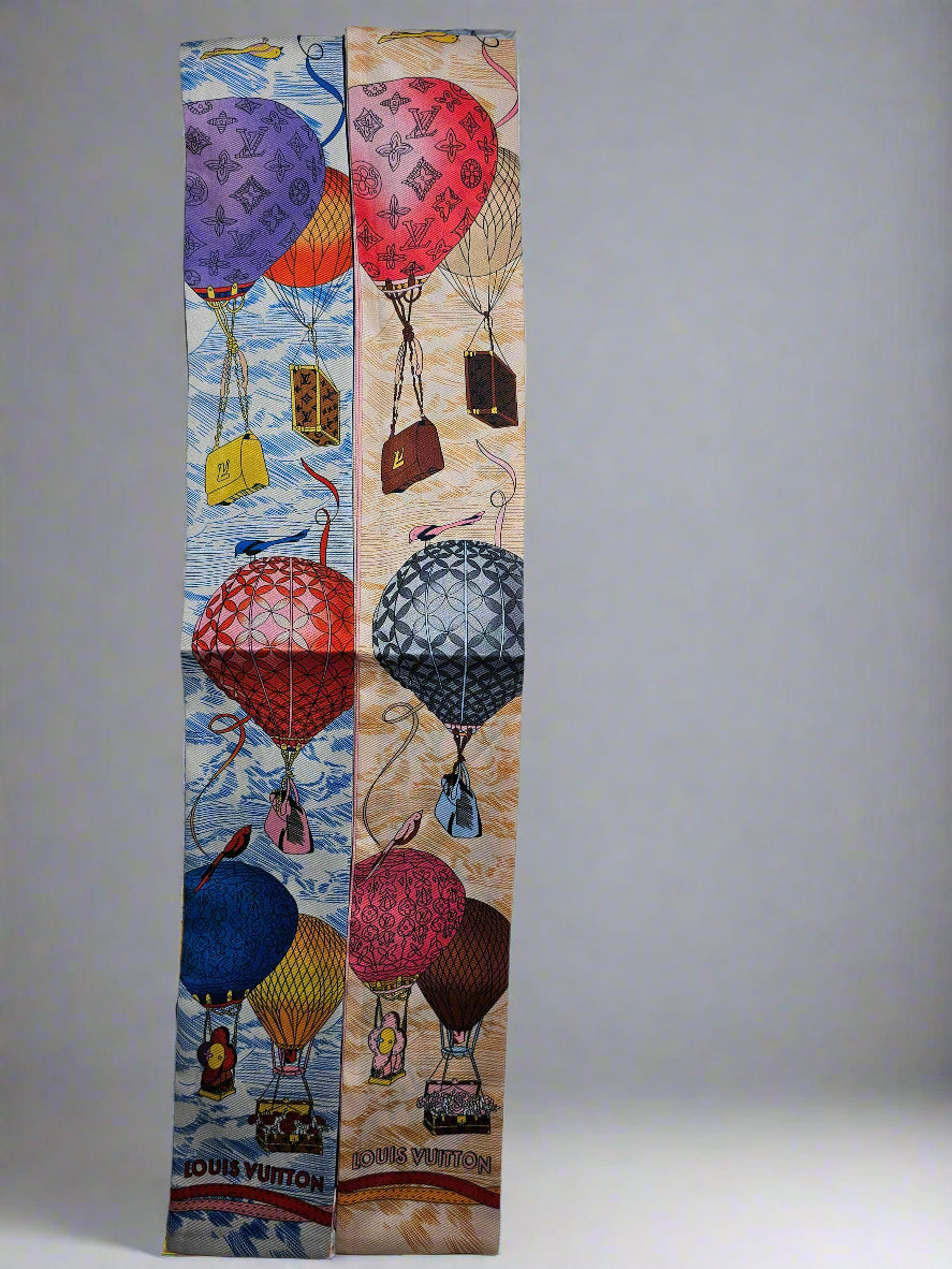 Hot Air Balloon Scarf - Blue Multi (Reversible)