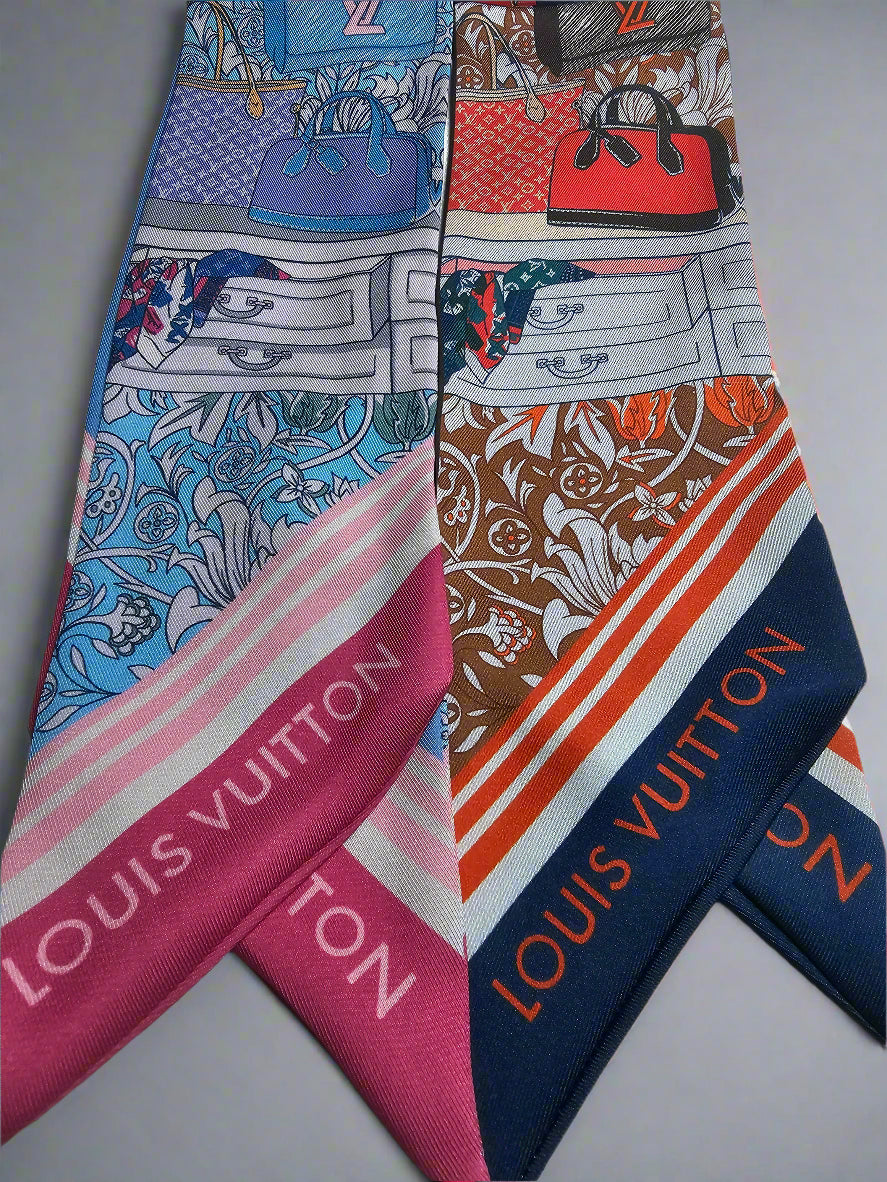 Handbags Scarf - Red/Olive Multi (Reversible)
