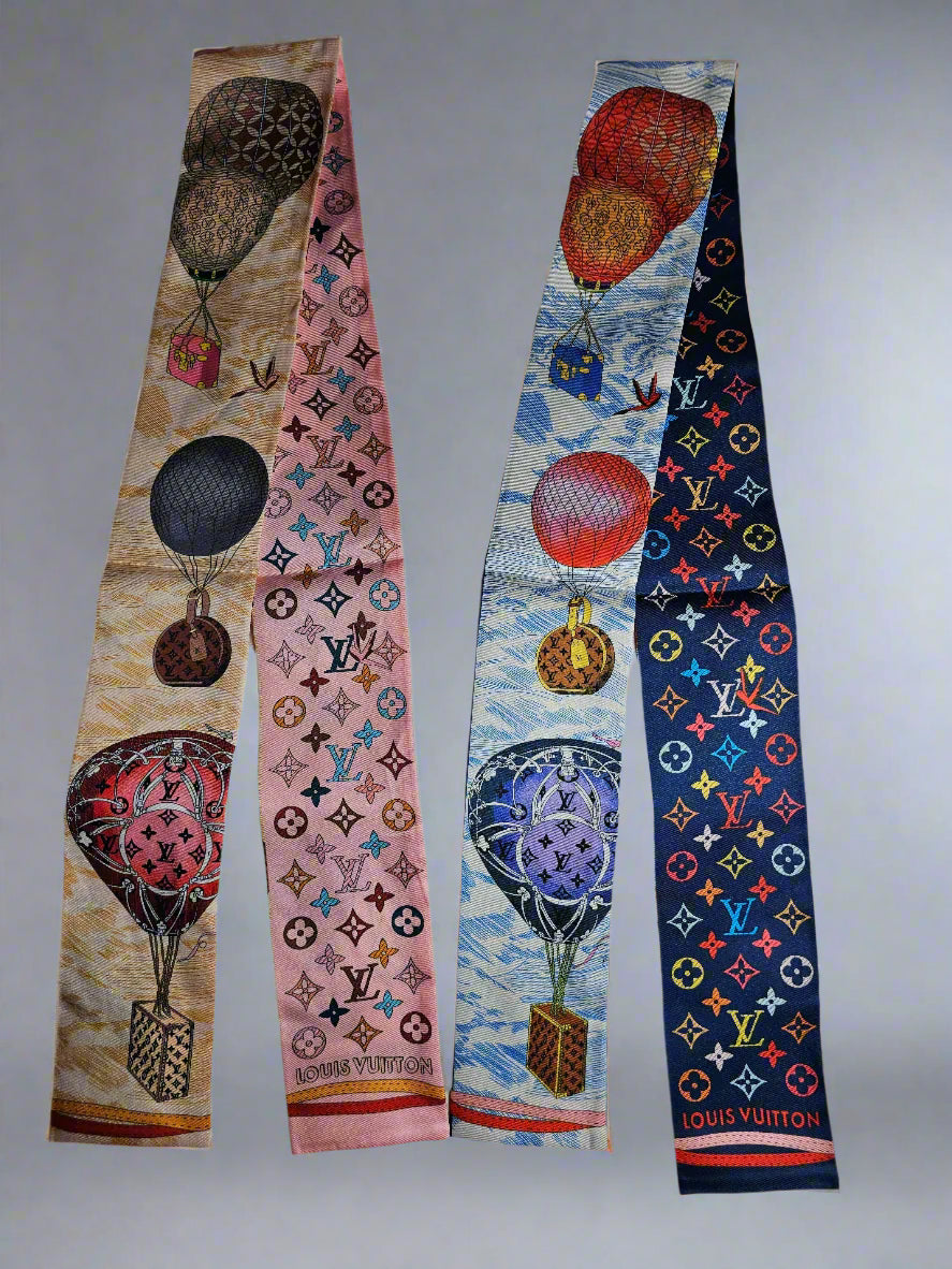 Hot Air Balloon Scarf - Blue Multi (Reversible)