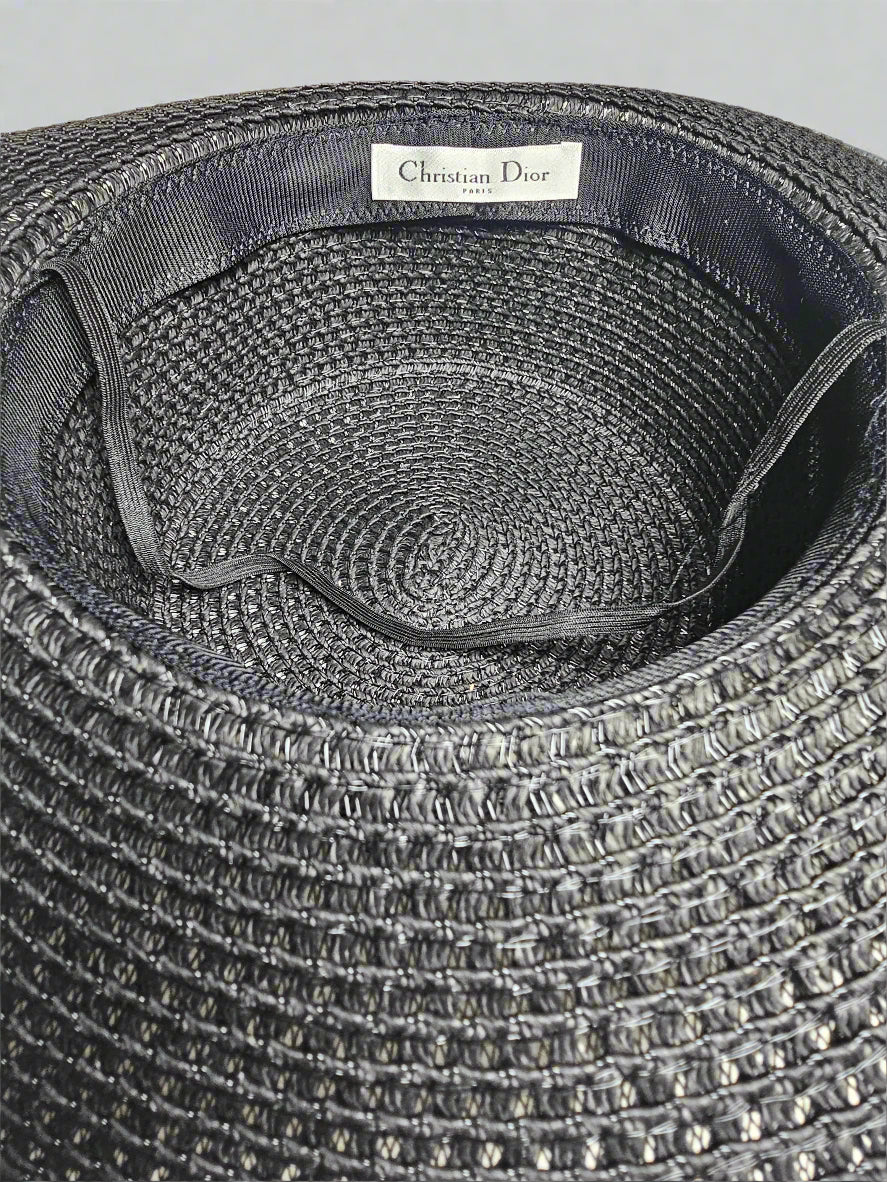 C-Band Straw Hat - Black