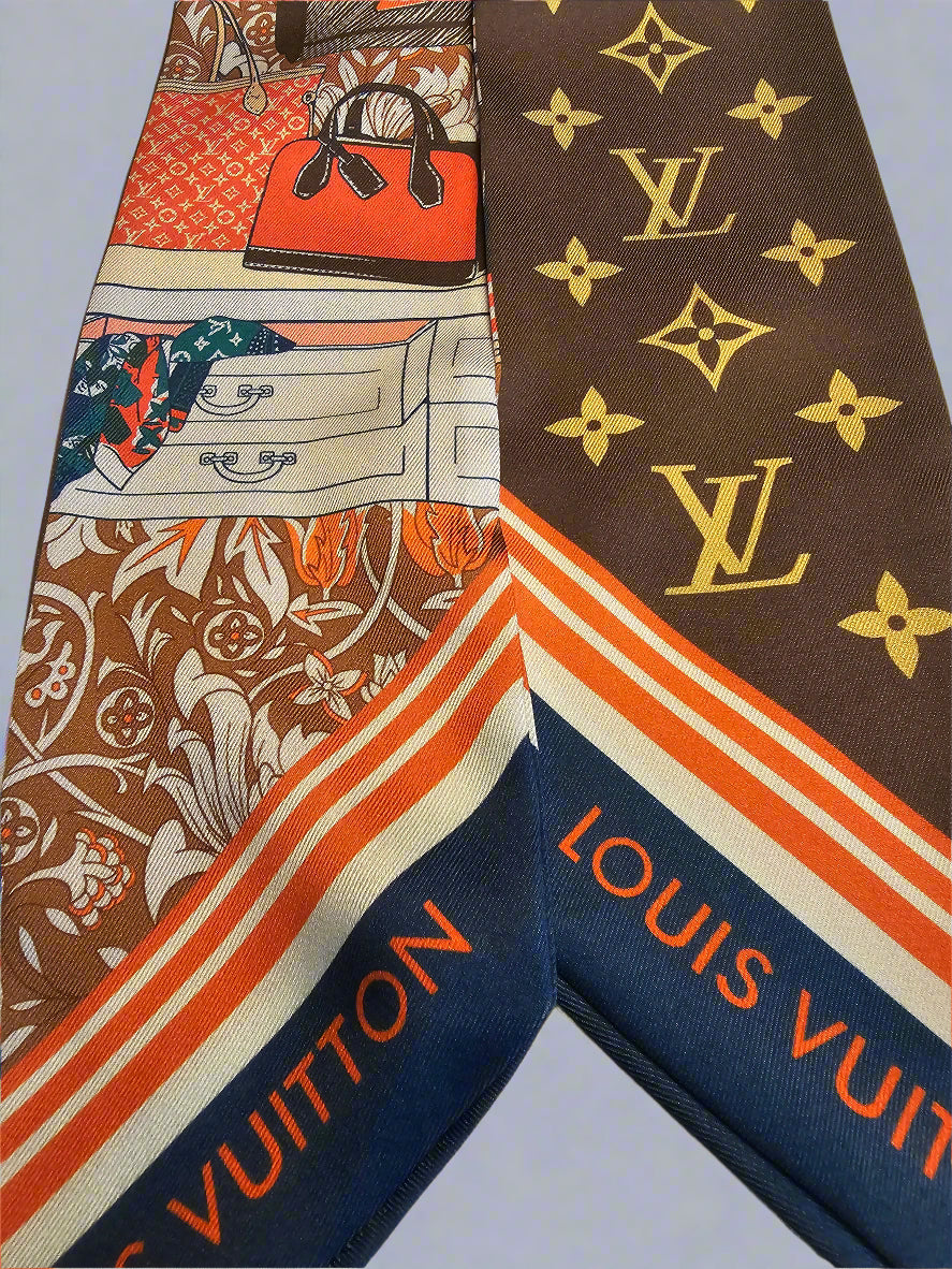 Handbags Scarf - Red/Olive Multi (Reversible)
