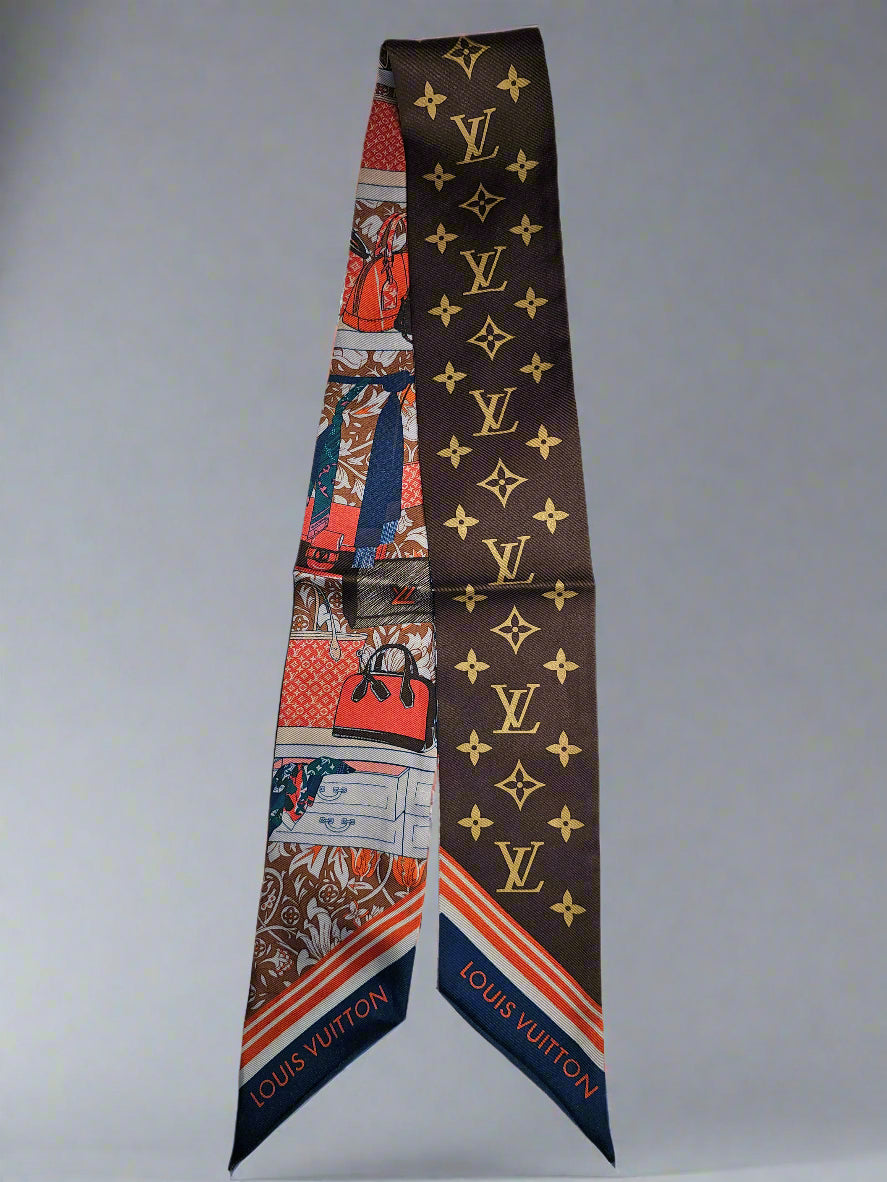 Handbags Scarf - Red/Olive Multi (Reversible)