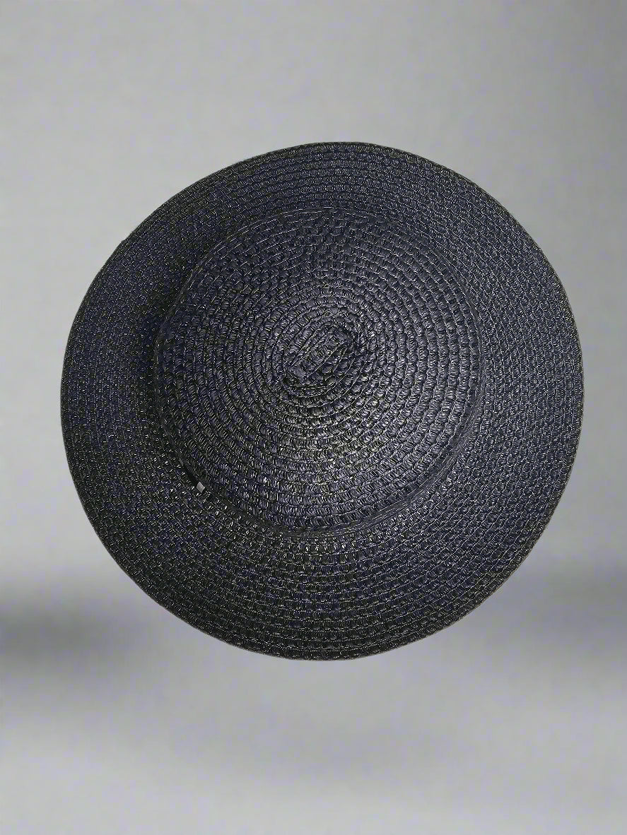 C-Band Straw Hat - Black