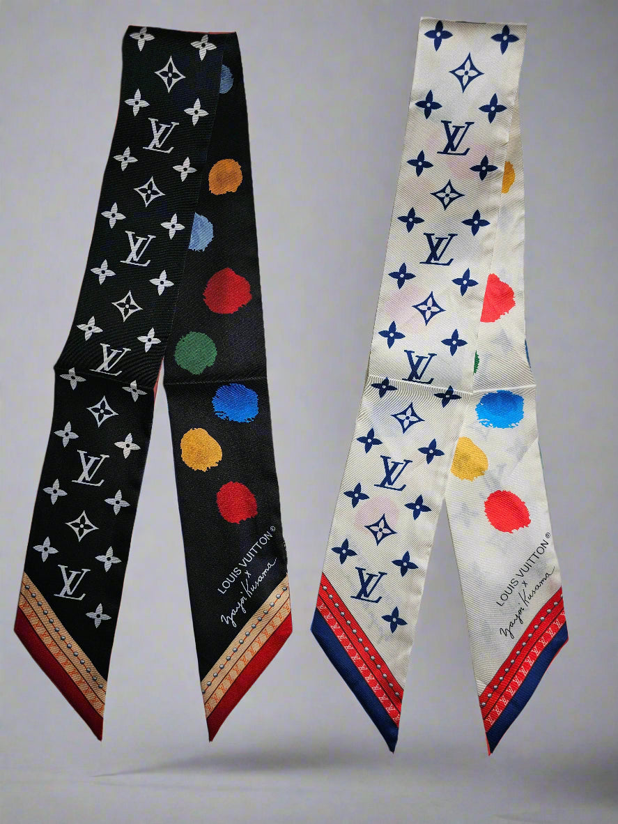 Polka Dottie Scarf - White Multi (Reversible)