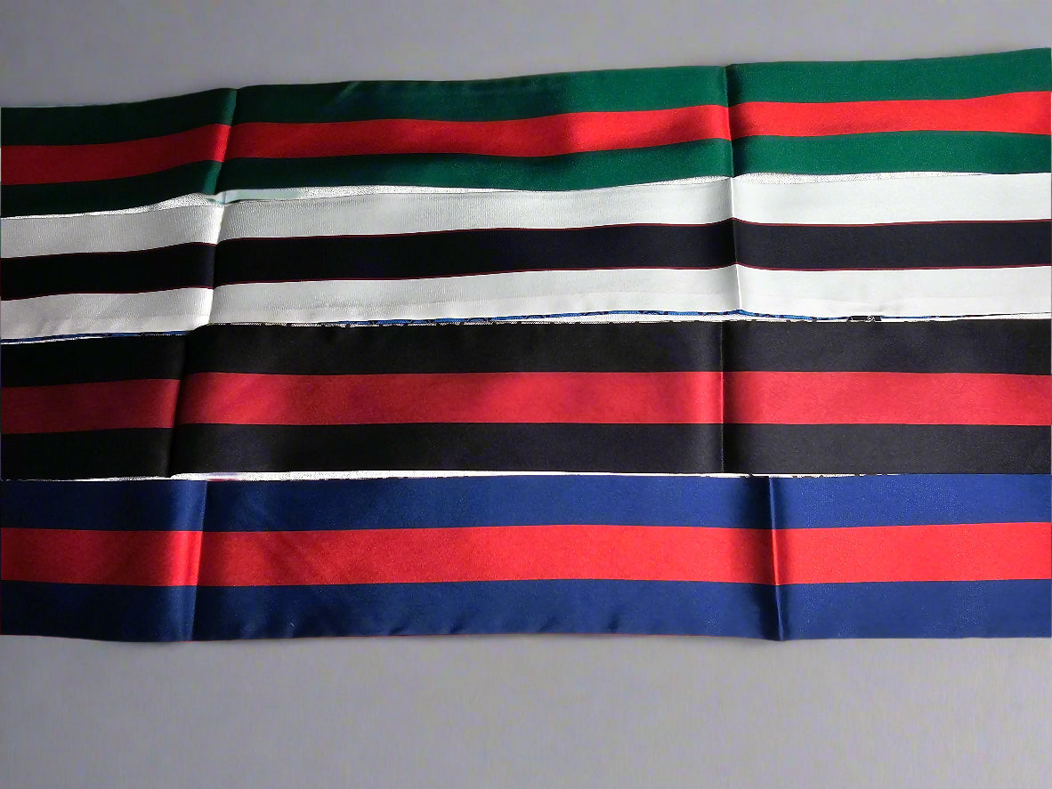 All Aboard Scarf - Green / White / Black / Blue