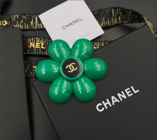 Flower Bomb - Green Luxe Brooch Pin
