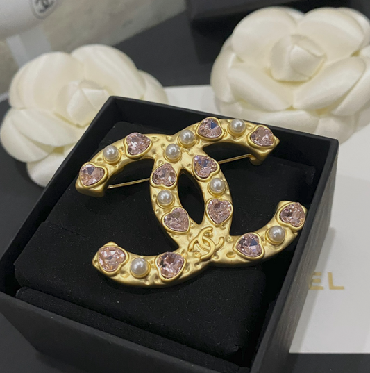 Pearl & Lilac Fields - Luxe Fashion Design Brooch Pin