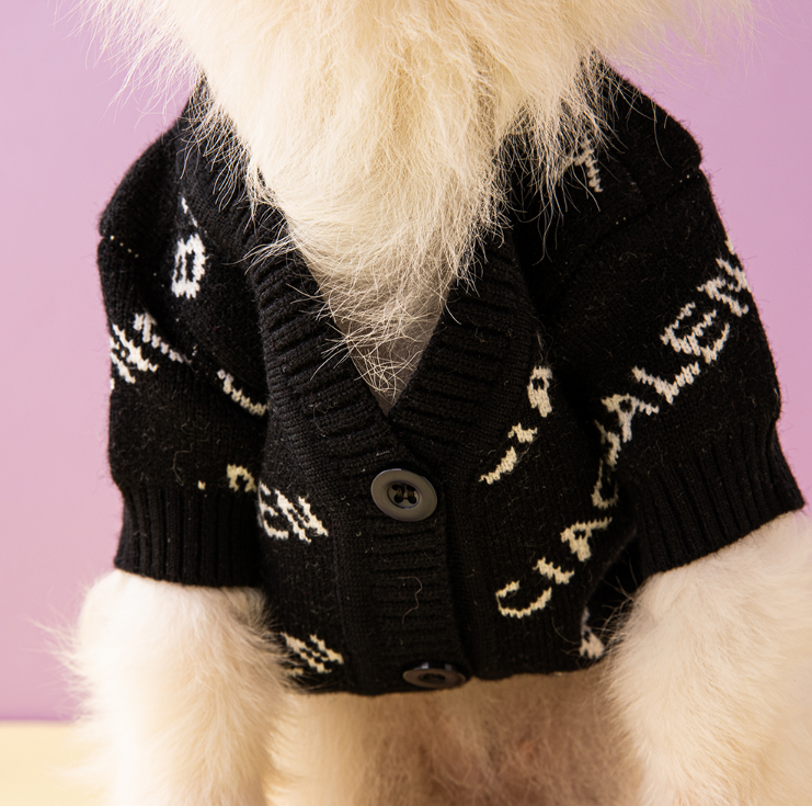 Biaga Button Down Sweater (Black) - Medium