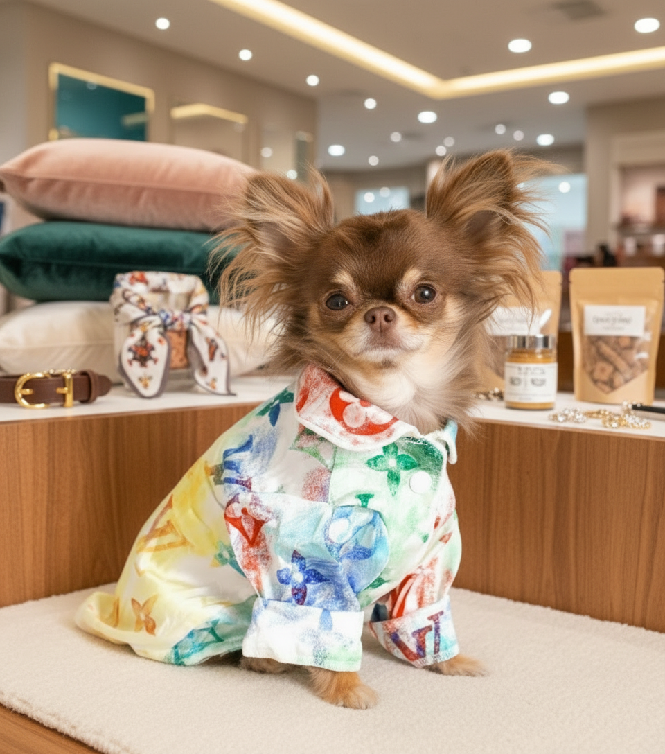 Paint Party Silk Button Down - Large