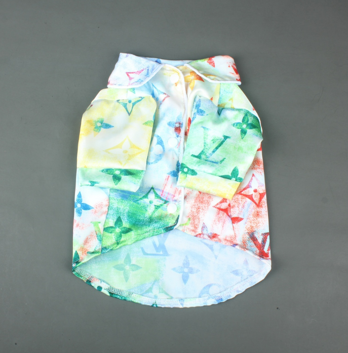Paint Party Silk Button Down - Large