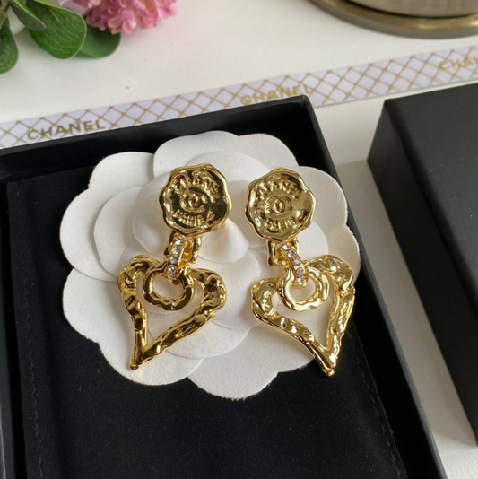 Heart Melt Drop Statement Earring