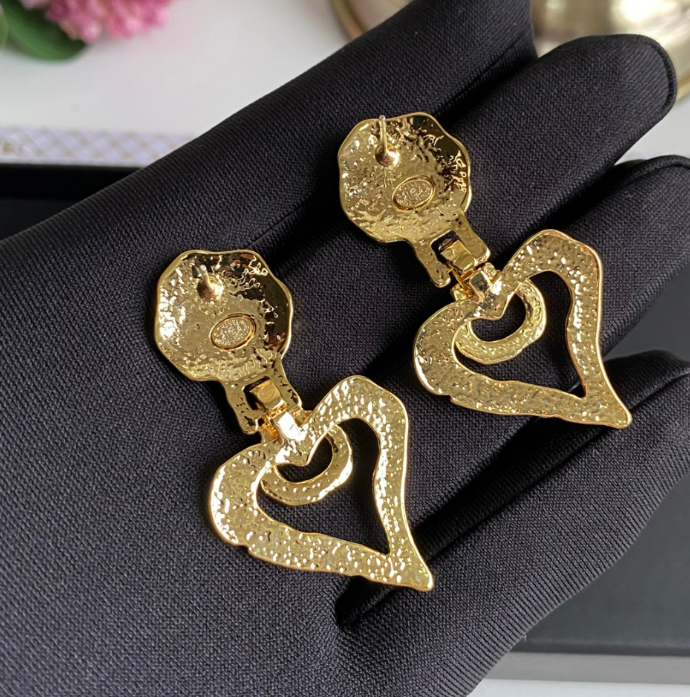 Heart Melt Drop Statement Earring