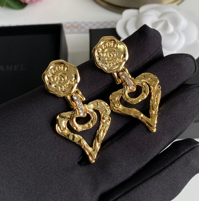 Heart Melt Drop Statement Earring