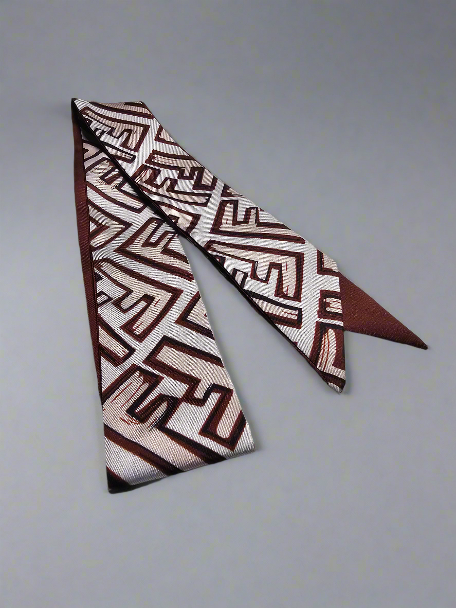 Graffiti F-Scarf - White/Brown