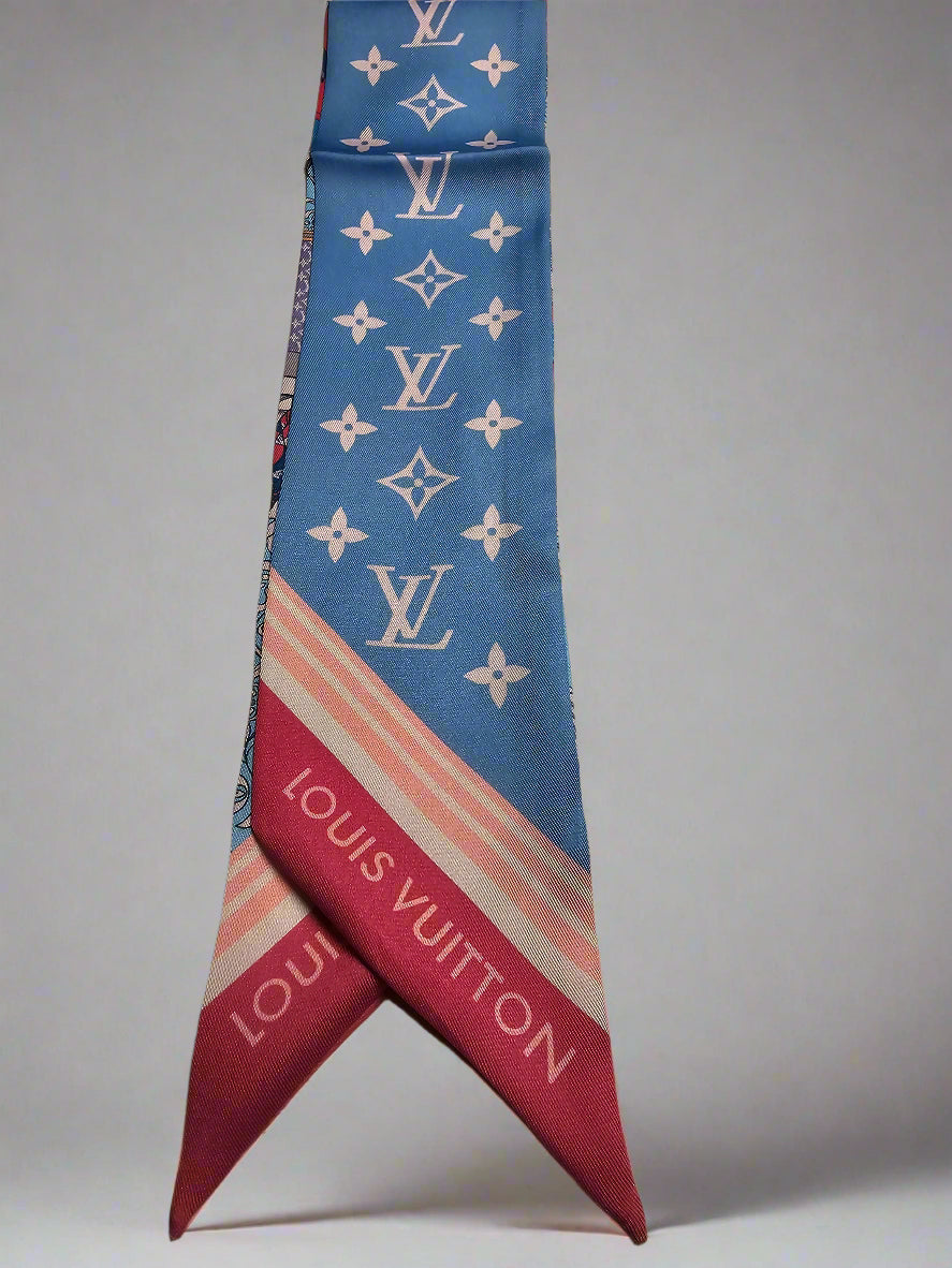 Handbags Scarf - Blue/Pink Multi (Reversible)