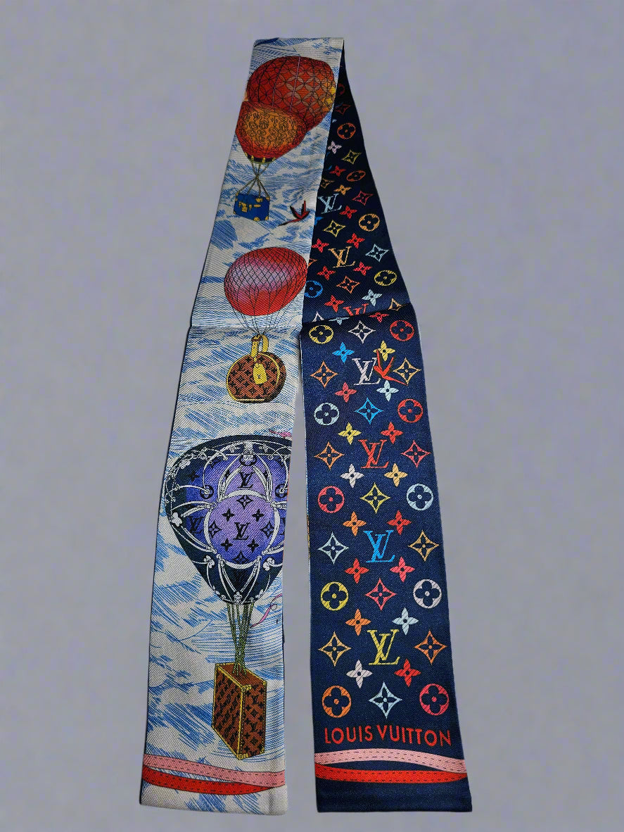 Hot Air Balloon Scarf - Blue Multi (Reversible)