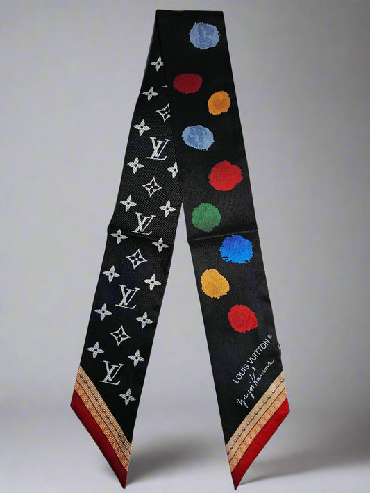 Polka Dottie Scarf - Black Multi (Reversible)