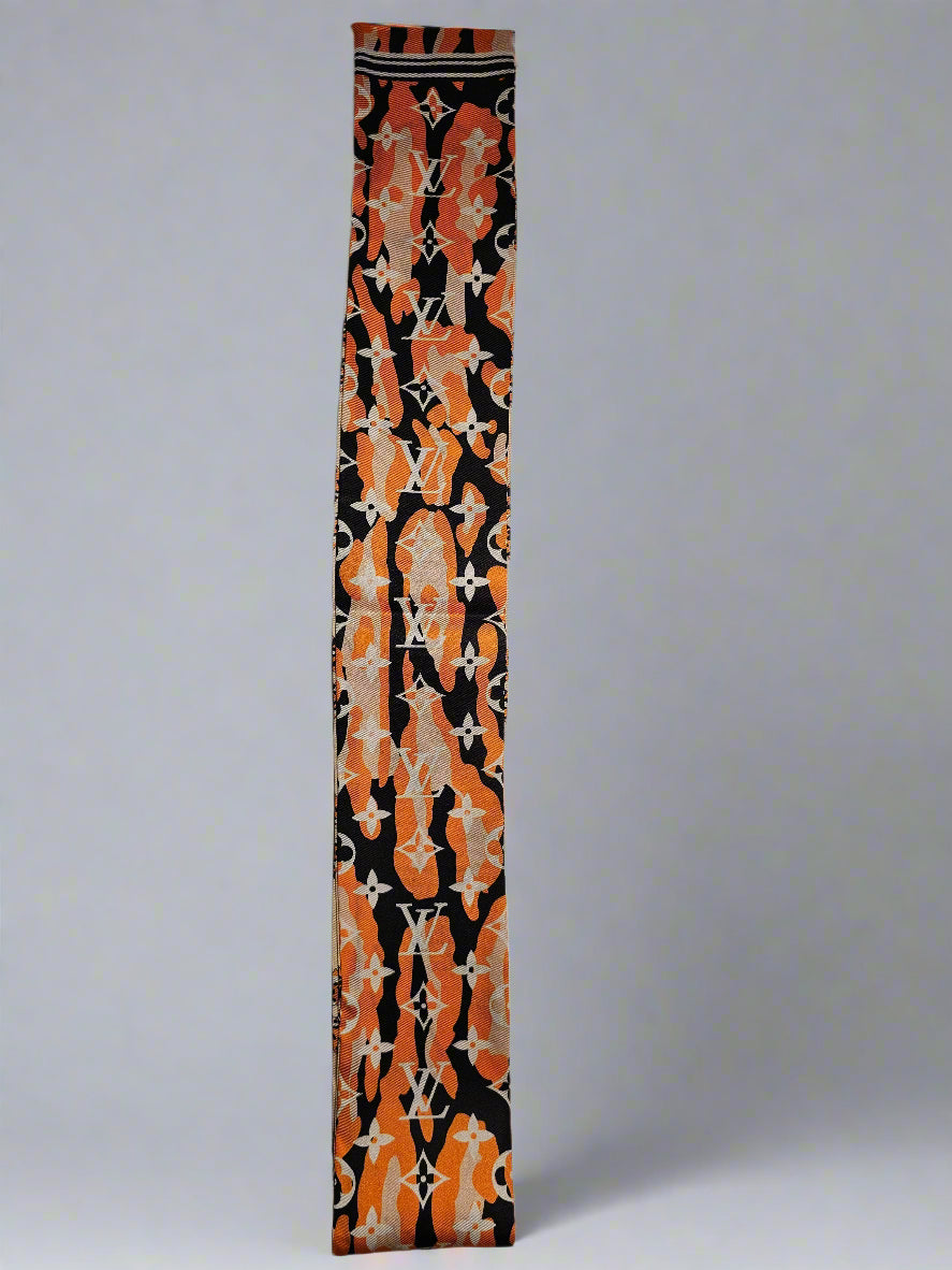 On A Safari Scarf - Orange/Cream