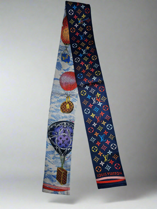 Hot Air Balloon Scarf - Blue Multi (Reversible)