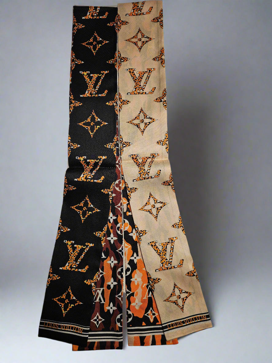 On A Safari Scarf - Orange/Cream