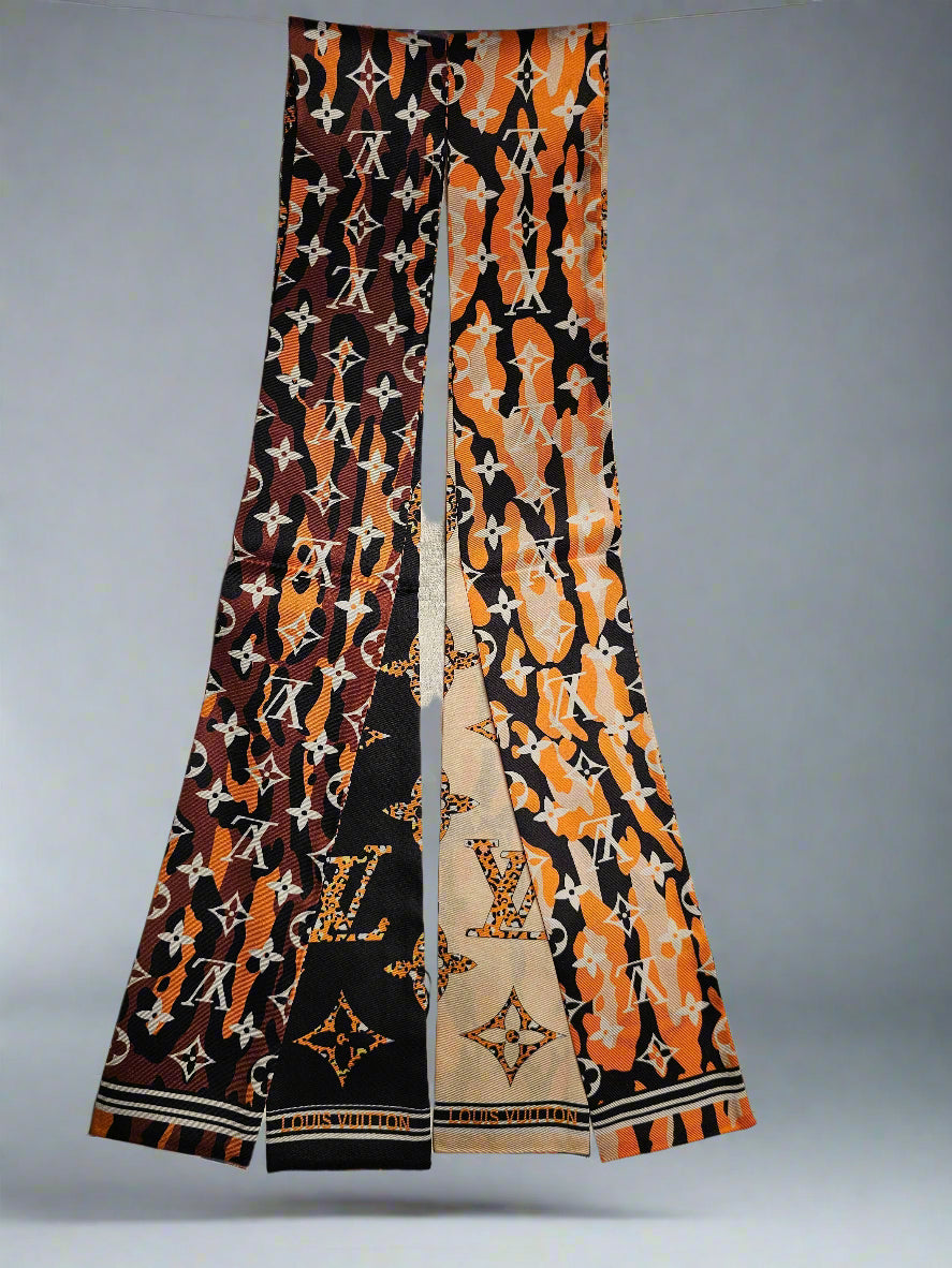 On A Safari Scarf - Orange/Cream