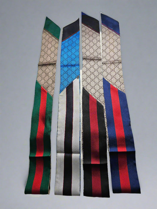All Aboard Scarf - Green / White /  Black / Blue