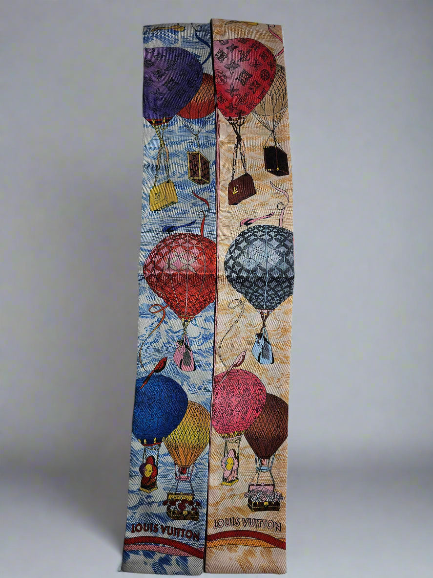 Hot Air Balloon Scarf - Blue Multi (Reversible)