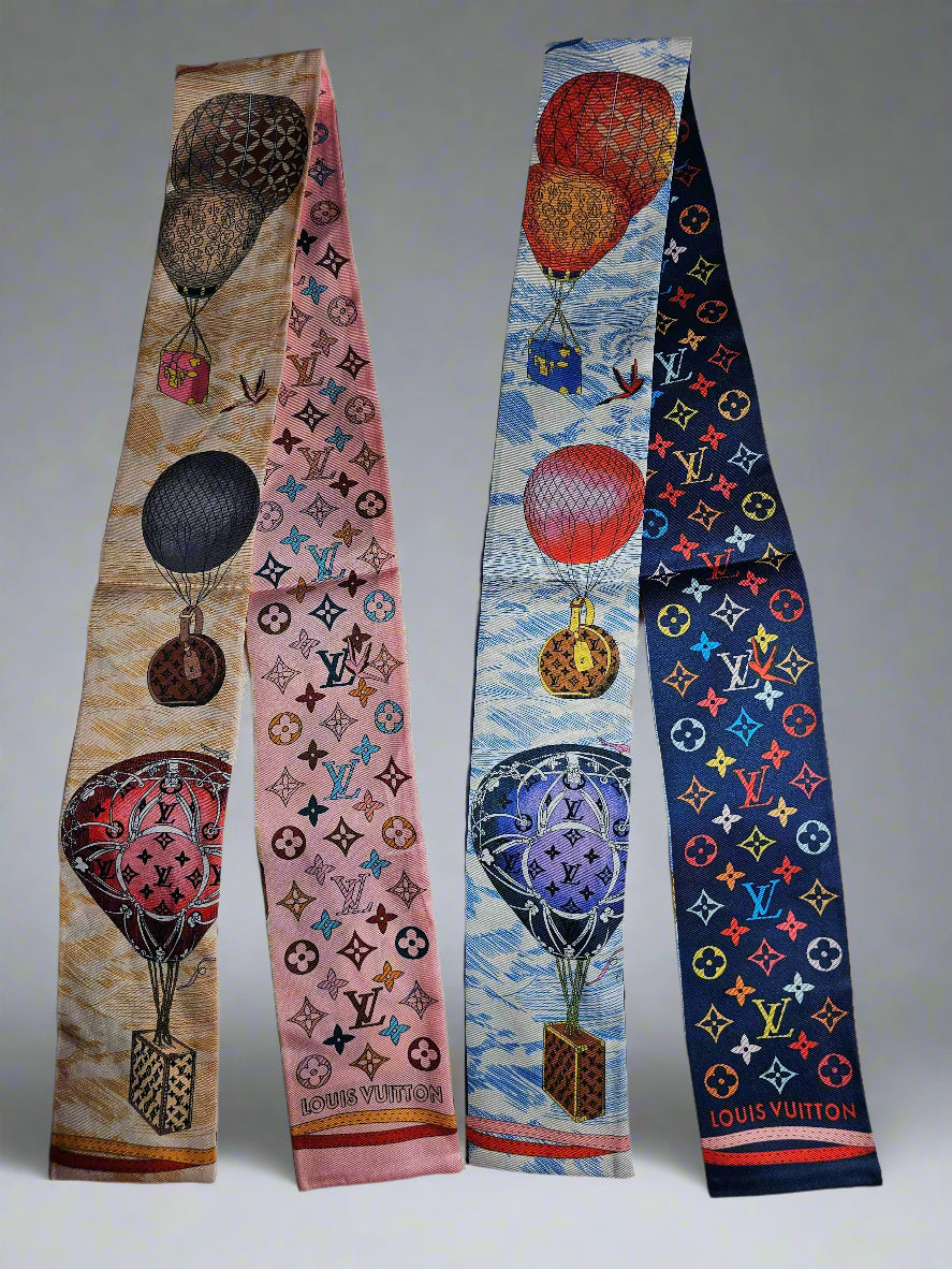 Hot Air Balloon Scarf - Blue Multi (Reversible)