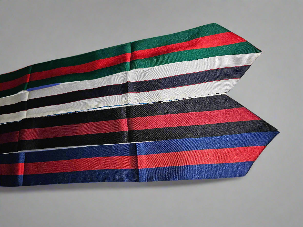 All Aboard Scarf - Green / White /  Black / Blue