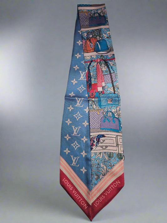 Handbags Scarf - Blue/Pink Multi (Reversible)