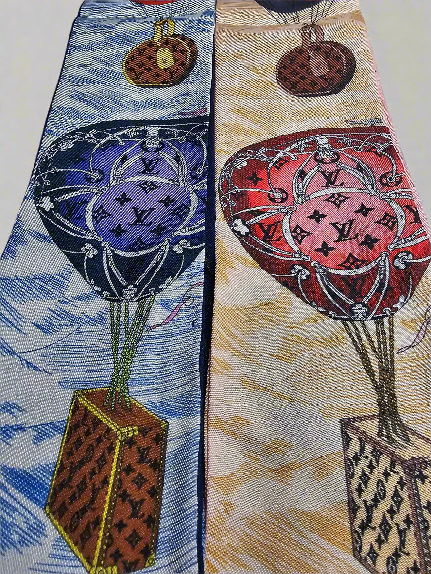 Hot Air Balloon Scarf - Blue Multi (Reversible)